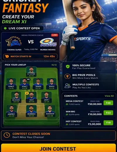 Kashisatta (kashi satta king) fantasy cricket & matchday visual 3